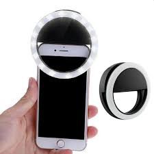 Luz Selfie Ring Light Clipe Anel Led Flash Celular Universal Cor: Branco