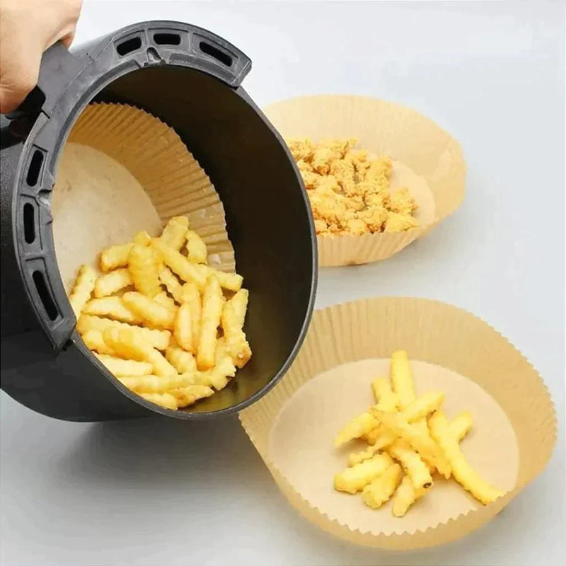 Forro De Papel Airfryer Tapete Forma Antiaderente 50 Unidades Descartaveis